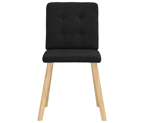 Virtuves Krēsli, 2 Gab., Melns Audums Vidaxl