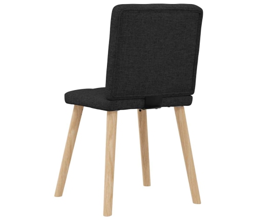 Virtuves Krēsli, 2 Gab., Melns Audums Vidaxl