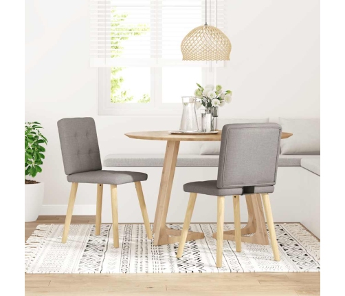 Virtuves Krēsli, 2 Gab., Pelēkbrūns Audums Vidaxl