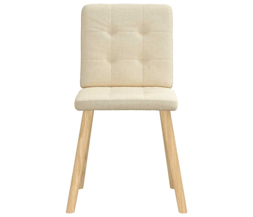 Virtuves Krēsli, 2 Gab., Krēmkrāsas Audums Vidaxl