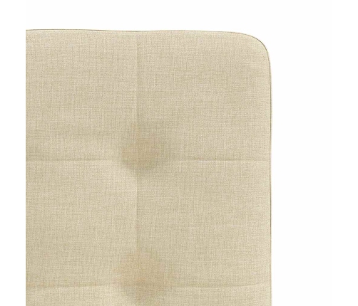 Virtuves Krēsli, 2 Gab., Krēmkrāsas Audums Vidaxl