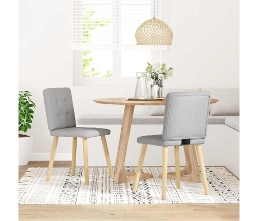 Virtuves Krēsli, 2 Gab., Mākonis Pelēks Audums Vidaxl