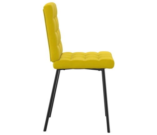Virtuves Krēsli, 2 Gab., Dzeltens Samts Vidaxl