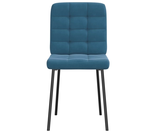 Virtuves Krēsli, 2 Gab., Zils Samts Vidaxl