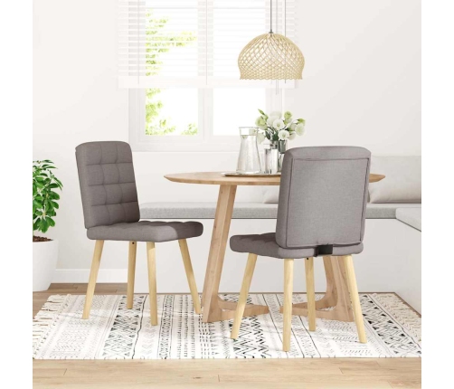 Virtuves Krēsli, 2 Gab., Pelēkbrūns Audums Vidaxl