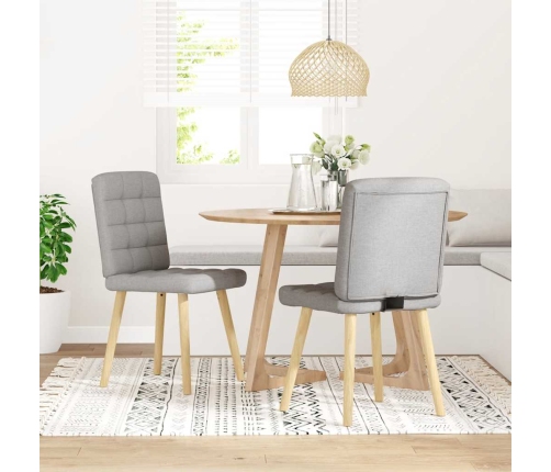 Virtuves Krēsli, 2 Gab., Mākonis Pelēks Audums Vidaxl