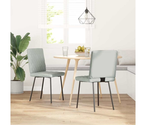 Virtuves Krēsli, 2 Gab., Gaiši Pelēks Samts Vidaxl