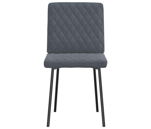 Virtuves Krēsli, 2 Gab., Tumši Pelēks Samts Vidaxl