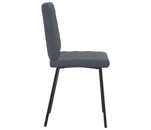 Virtuves Krēsli, 2 Gab., Tumši Pelēks Samts Vidaxl