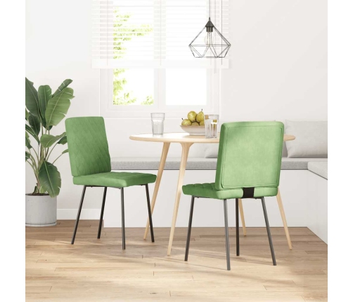 Virtuves Krēsli, 2 Gab., Gaiši Zaļš Samts Vidaxl
