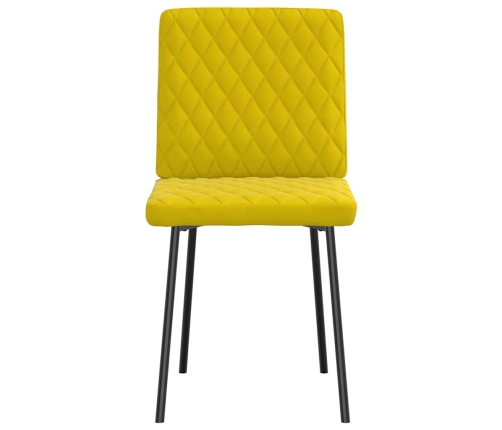 Virtuves Krēsli, 2 Gab., Dzeltens Samts Vidaxl