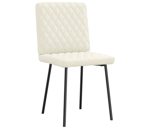 Virtuves Krēsli, 2 Gab., Krēmkrāsas Samts Vidaxl