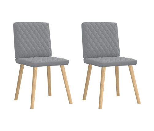 Virtuves Krēsli, 2 Gab., Gaiši Pelēks Audums Vidaxl