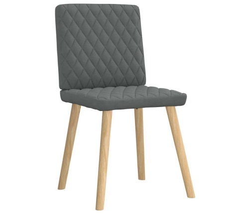 Virtuves Krēsli, 2 Gab., Tumši Pelēks Audums Vidaxl