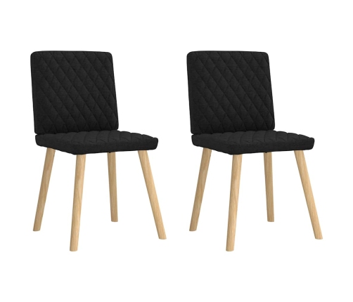 Virtuves Krēsli, 2 Gab., Melns Audums Vidaxl