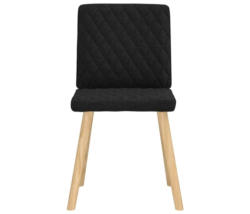 Virtuves Krēsli, 2 Gab., Melns Audums Vidaxl