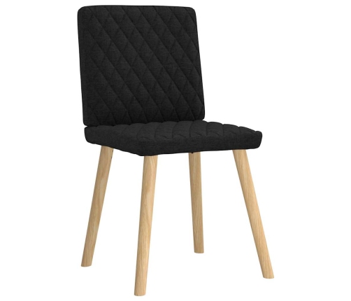 Virtuves Krēsli, 2 Gab., Melns Audums Vidaxl