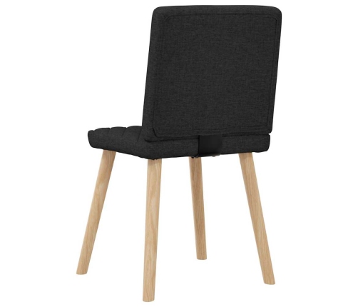 Virtuves Krēsli, 2 Gab., Melns Audums Vidaxl