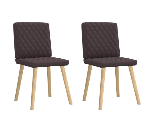 Virtuves Krēsli, 2 Gab., Tumši Brūns Audums Vidaxl