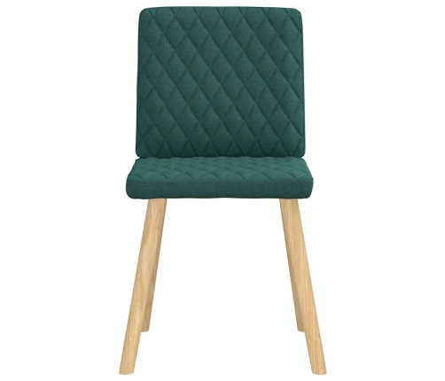 Virtuves Krēsli, 2 Gab., Tumši Zaļš Audums Vidaxl