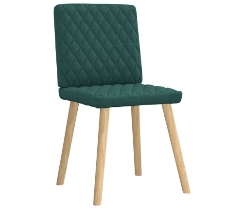 Virtuves Krēsli, 2 Gab., Tumši Zaļš Audums Vidaxl