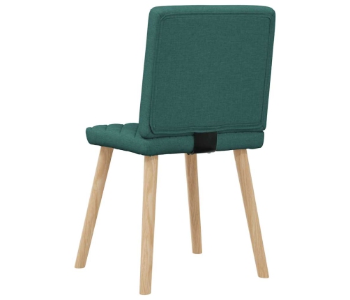 Virtuves Krēsli, 2 Gab., Tumši Zaļš Audums Vidaxl