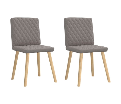 Virtuves Krēsli, 2 Gab., Pelēkbrūns Audums Vidaxl