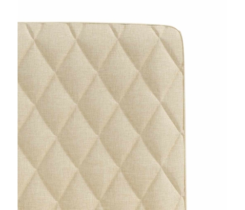 Virtuves Krēsli, 2 Gab., Krēmkrāsas Audums Vidaxl