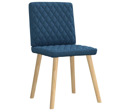 Virtuves Krēsli, 2 Gab., Zils Audums Vidaxl