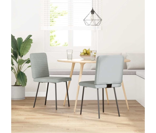 Virtuves Krēsli, 2 Gab., Gaiši Pelēks Samts Vidaxl