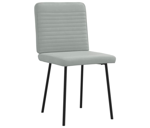 Virtuves Krēsli, 2 Gab., Gaiši Pelēks Samts Vidaxl