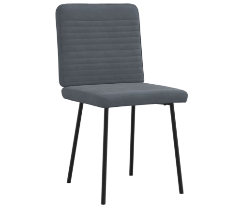 Virtuves Krēsli, 2 Gab., Tumši Pelēks Samts Vidaxl