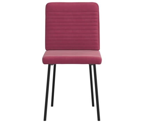 Virtuves Krēsli, 2 Gab., Vīnsarkans Samts Vidaxl