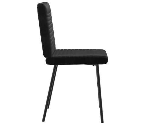 Virtuves Krēsli, 2 Gab., Melns Samts Vidaxl