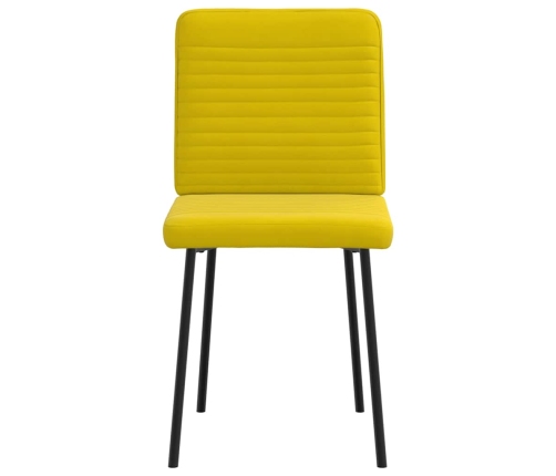 Virtuves Krēsli, 2 Gab., Dzeltens Samts Vidaxl