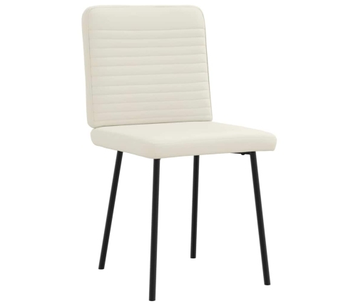 Virtuves Krēsli, 2 Gab., Krēmkrāsas Samts Vidaxl