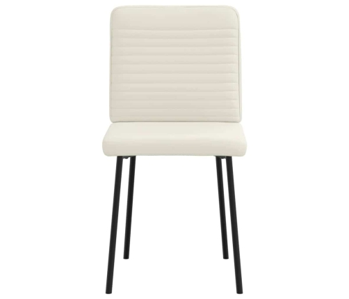 Virtuves Krēsli, 2 Gab., Krēmkrāsas Samts Vidaxl