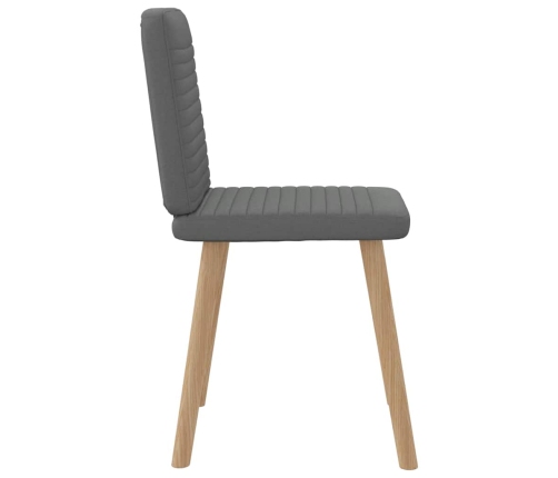 Virtuves Krēsli, 2 Gab., Tumši Pelēks Audums Vidaxl