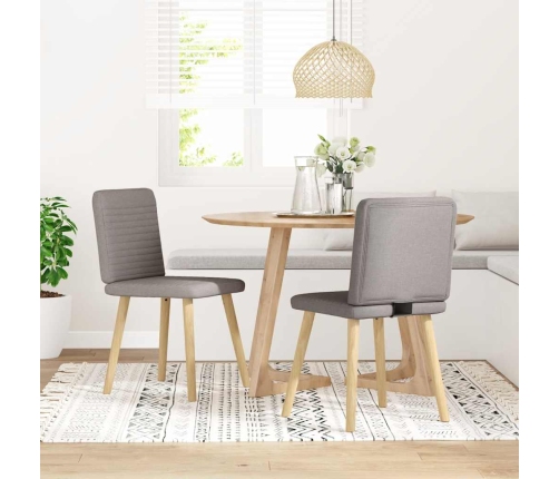 Virtuves Krēsli, 2 Gab., Pelēkbrūns Audums Vidaxl