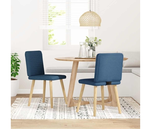 Virtuves Krēsli, 2 Gab., Zils Audums Vidaxl