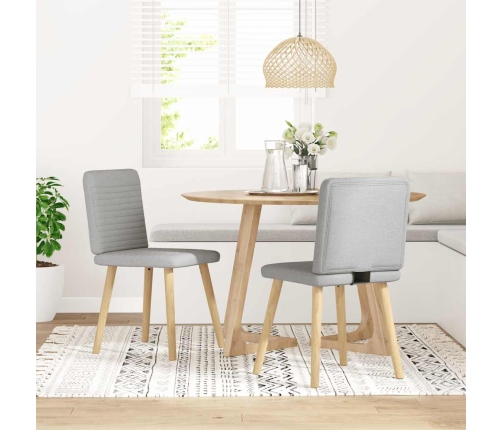 Virtuves Krēsli, 2 Gab., Mākonis Pelēks Audums Vidaxl