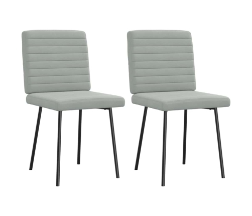 Virtuves Krēsli, 2 Gab., Gaiši Pelēks Samts Vidaxl