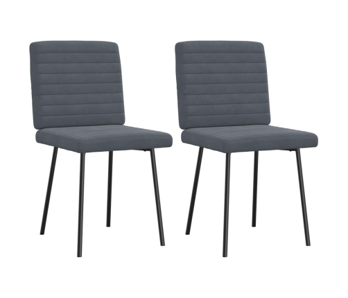 Virtuves Krēsli, 2 Gab., Tumši Pelēks Samts Vidaxl