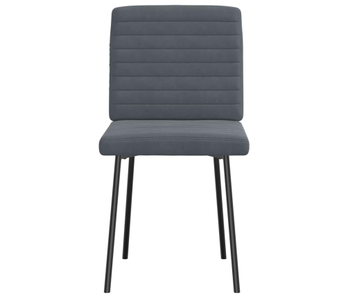 Virtuves Krēsli, 2 Gab., Tumši Pelēks Samts Vidaxl