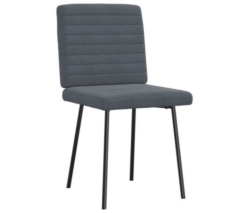 Virtuves Krēsli, 2 Gab., Tumši Pelēks Samts Vidaxl