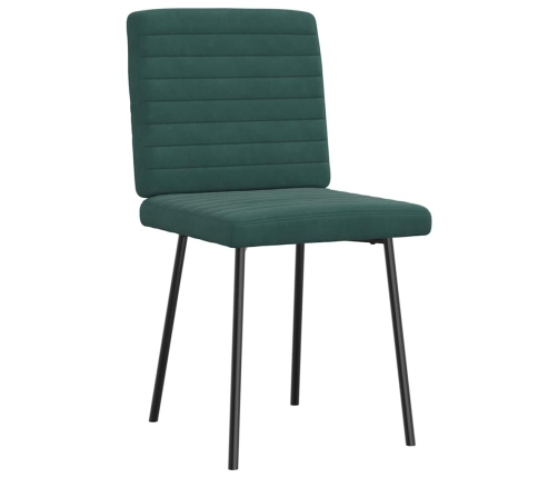 Virtuves Krēsli, 2 Gab., Tumši Zaļš Samts Vidaxl