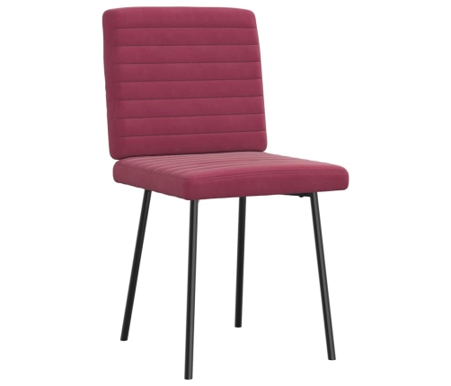 Virtuves Krēsli, 2 Gab., Vīnsarkans Samts Vidaxl