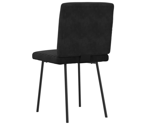 Virtuves Krēsli, 2 Gab., Melns Samts Vidaxl