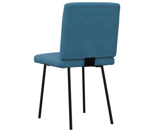Virtuves Krēsli, 2 Gab., Zils Samts Vidaxl
