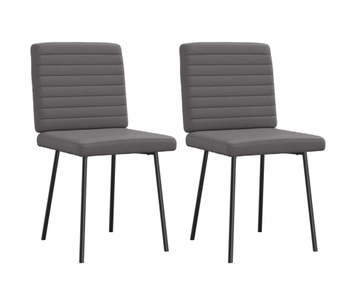 Virtuves Krēsli, 2 Gab., Pelēka Mākslīgā Āda Vidaxl